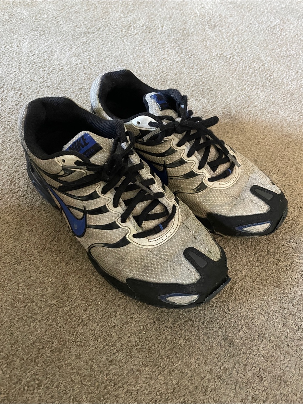Nike Kids Gray and Blue Athletic Sneakers